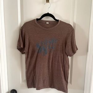 Seventh Son Brewing Co Tshirt Mens Medium Heathered Brown with Blue Graphics